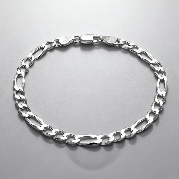 Bracelet Figaro fin en argent sterling VALTARIS – 4mm