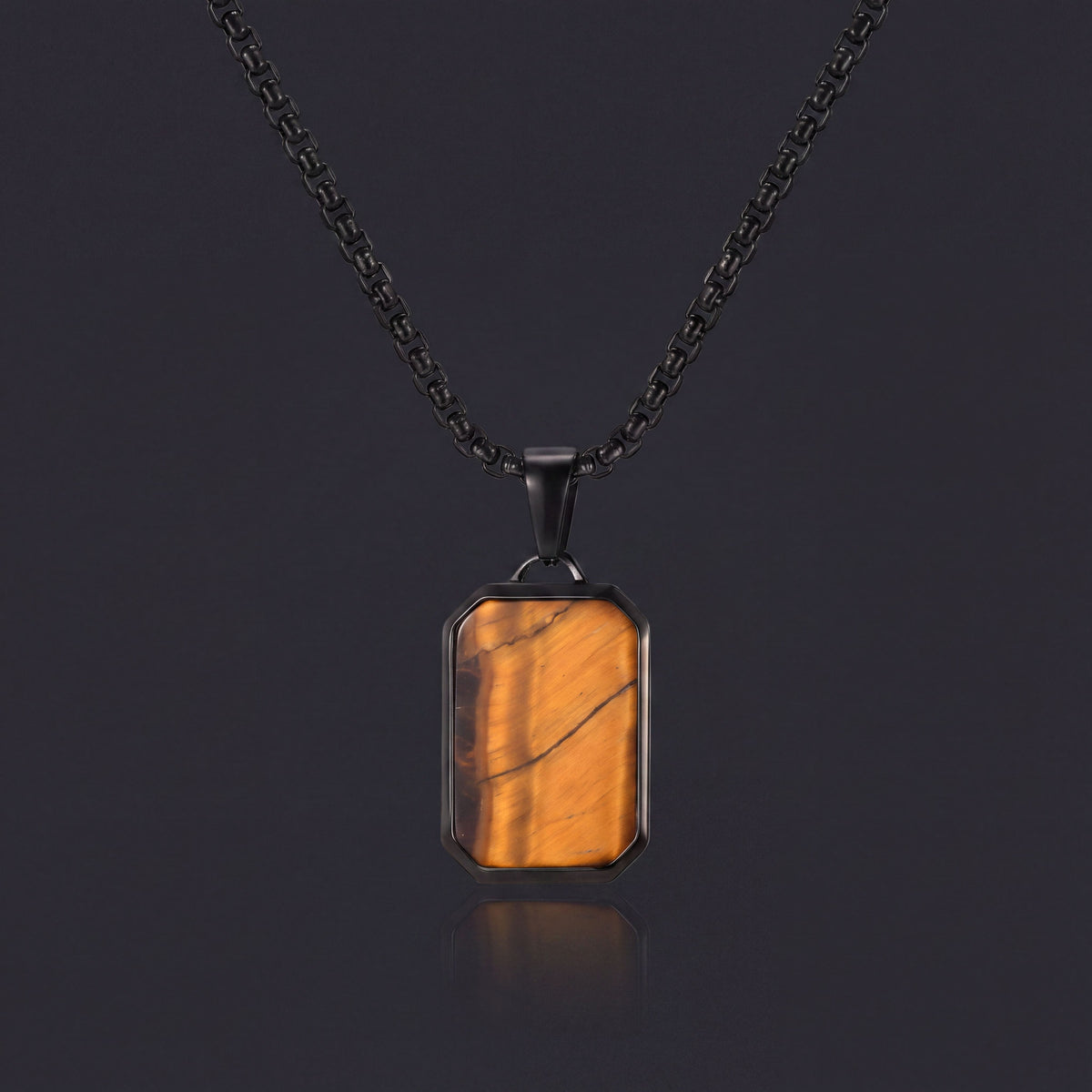 Tiger's Eye Tag Pendant