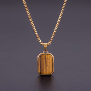 Tiger's Eye Tag Pendant