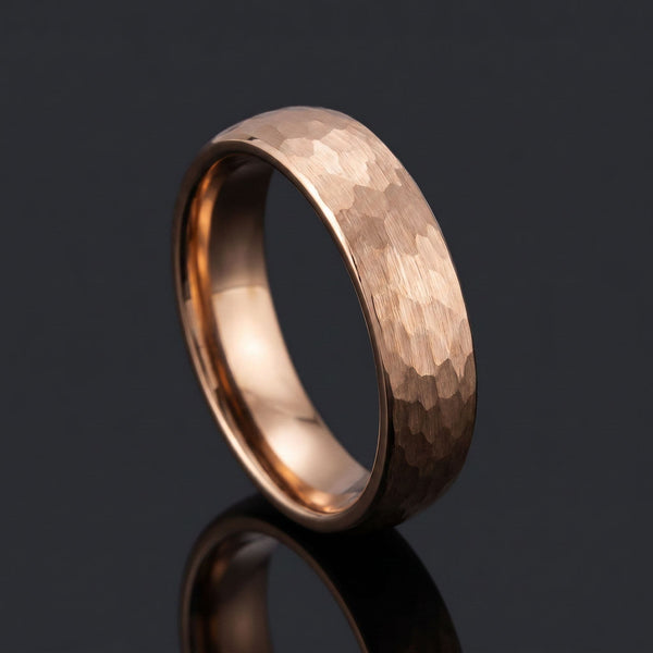 Arcadia men's tungsten ring – angled view