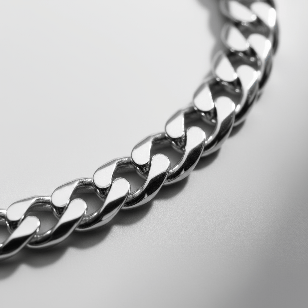 Collier cubain léger en argent sterling VORION - 3,5mm