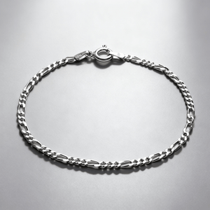 VALTARIS Thin Sterling Silver Figaro Bracelet  – 1.5mm