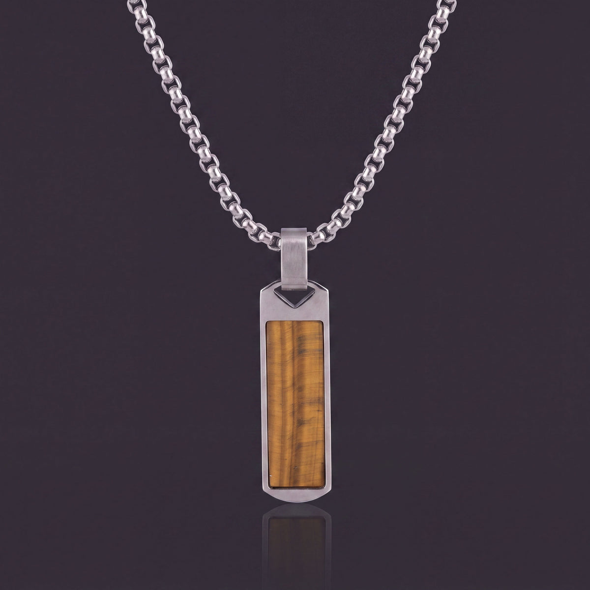 Tiger's Eye Bar Pendant
