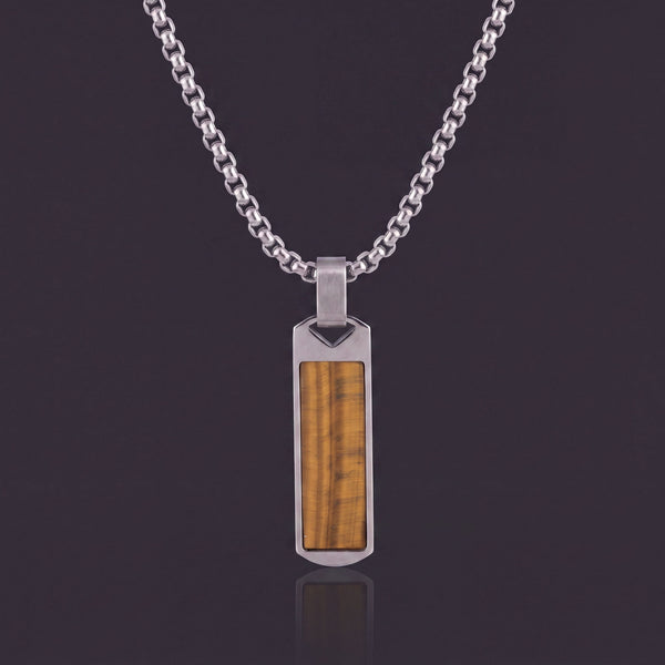 Tiger's Eye Bar Pendant