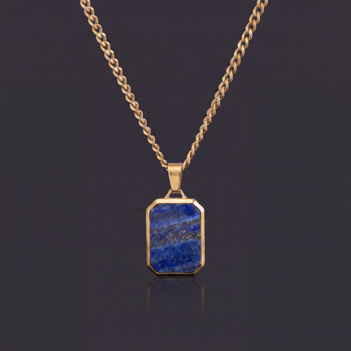 Lapis Tag Pendant