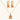 14K gold plated jewelry set featuring square champagne CZ stones with sparkling huggie earrings on cream background.