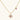 Gold-plated quatrefoil necklace and earring set with white enamel, pink cubic zirconia centers, and crystal borders