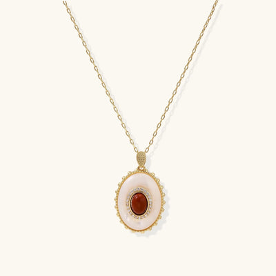 Amber Cameo Pendant