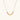 Delicate gold-plated necklace with graduated spherical beads forming gentle smile curve on beige background