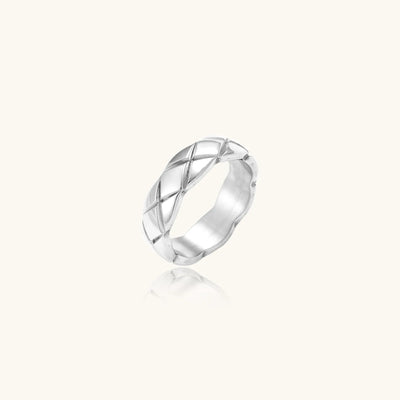 Quilted Steel Ring
