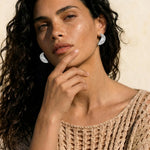 Lunar Wave Crystal Earrings