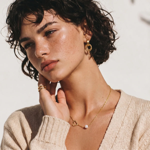 Collana Abbraccio Cuore di Perla