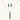 White gold plated jewelry set with emerald green rectangular stones and clear crystals in geometric rows on white background.