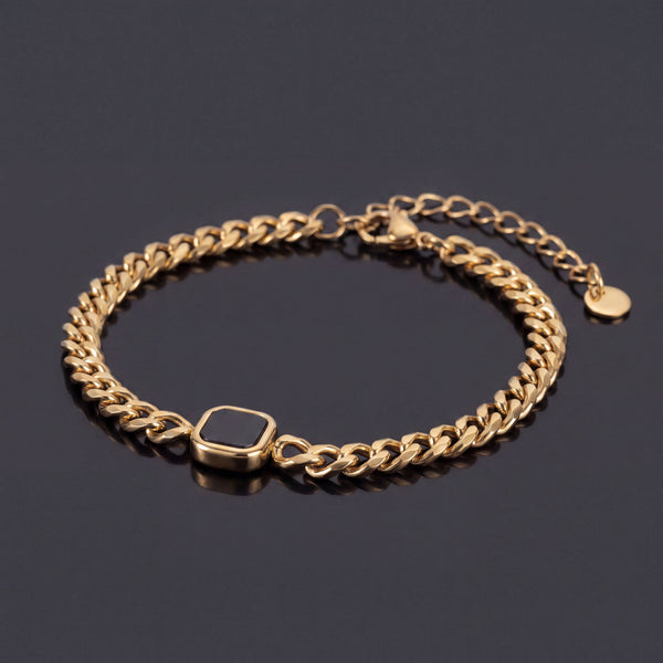Onyx Cuban Bracelet