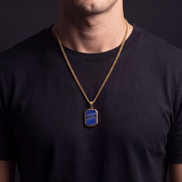 Lapis Tag Pendant