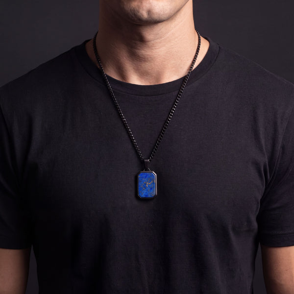 Lapis Tag Pendant