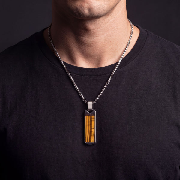 Tiger's Eye Bar Pendant