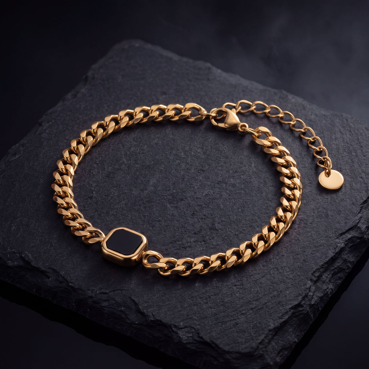 Onyx Cuban Bracelet