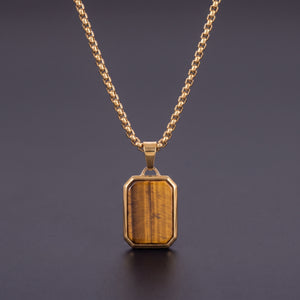 Tiger's Eye Tag Pendant