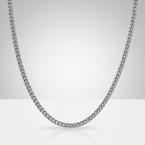 Collier cubain léger en argent sterling VORION - 3,5mm