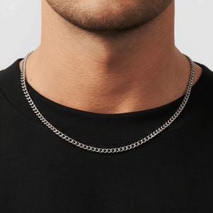Collier cubain léger en argent sterling VORION - 3,5mm
