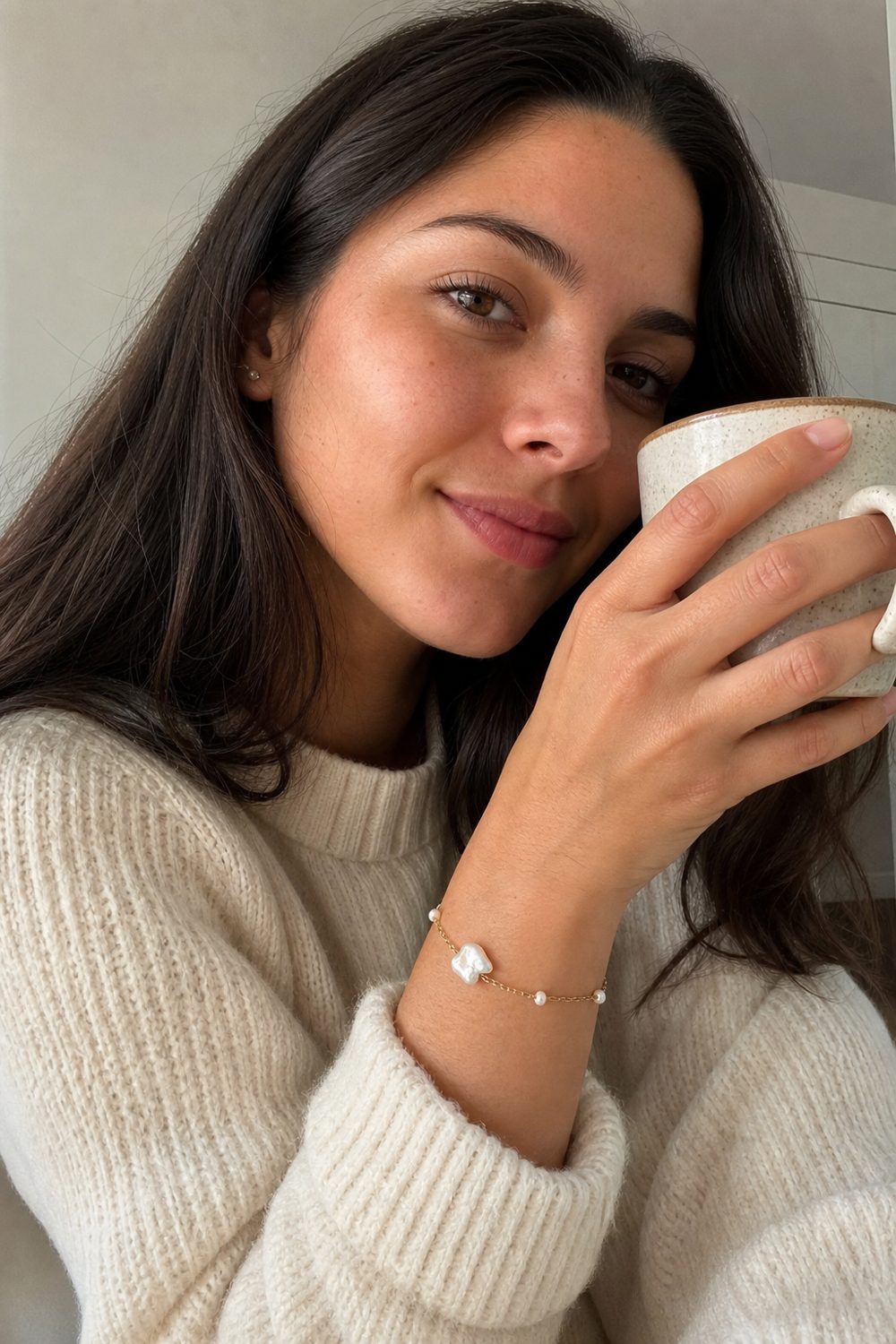 Customer wearing Pearl Harmony Bracelet